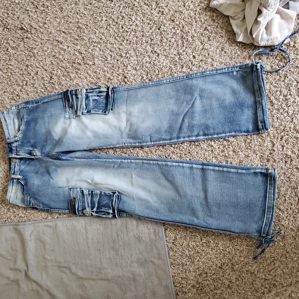 Stylish Blue Cargo Jeans